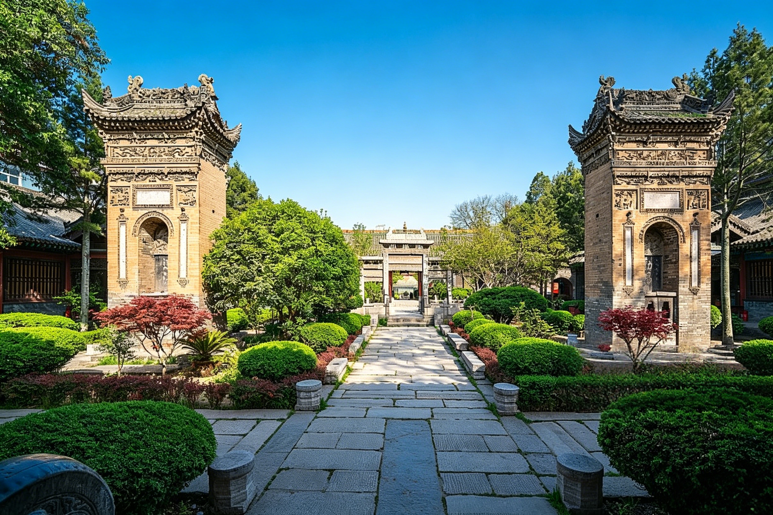 The Great Mosque of Xi'an — Islamic architecture rendered in traditional Chinese pavilion style