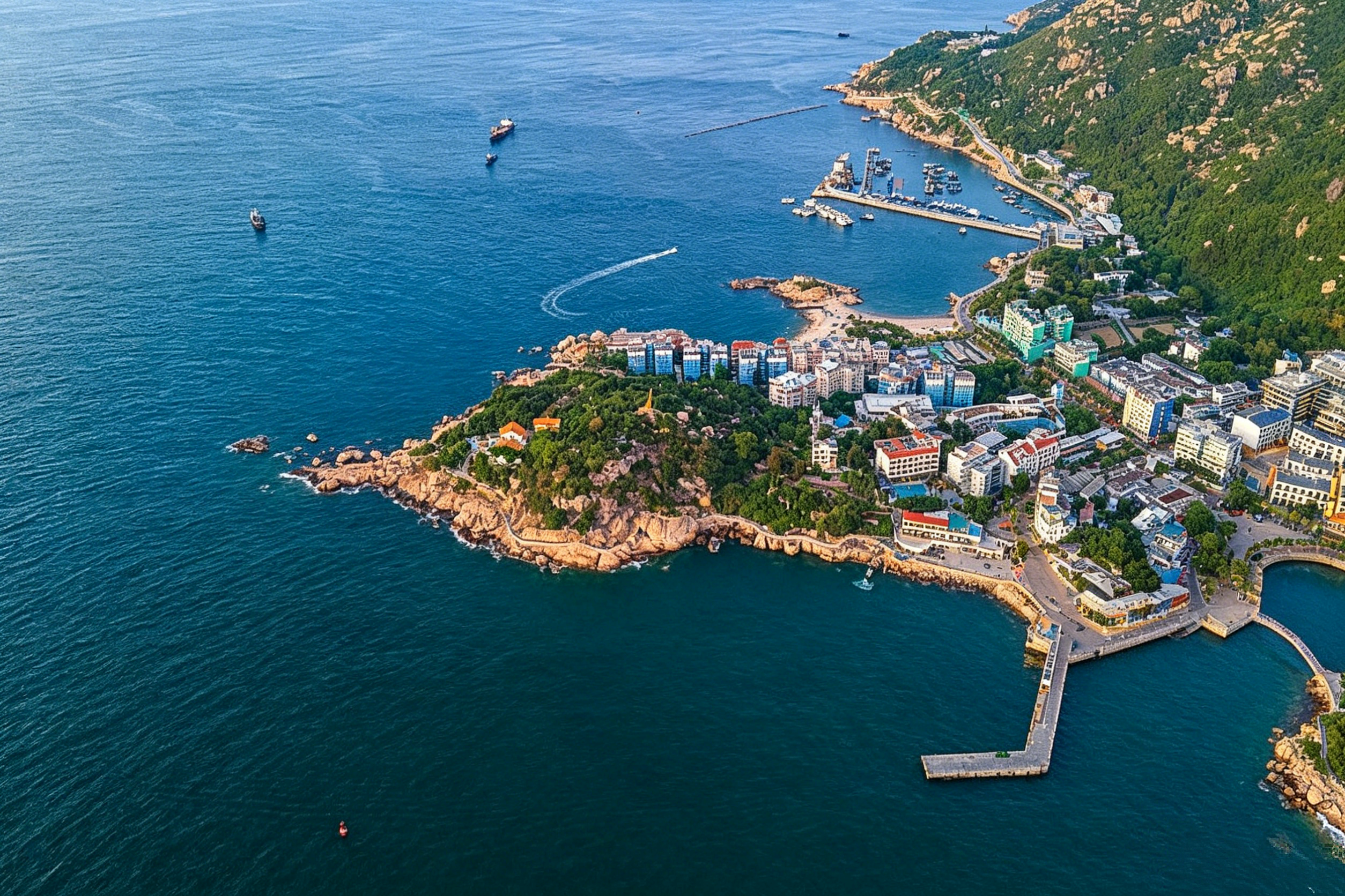 Turquoise water and granite cliffs of Wailingding Island — a tropical escape an hour from Zhuhai